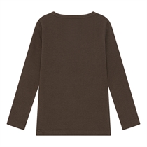 BIRKHOLM Rib Bluse Chokolade Brun
